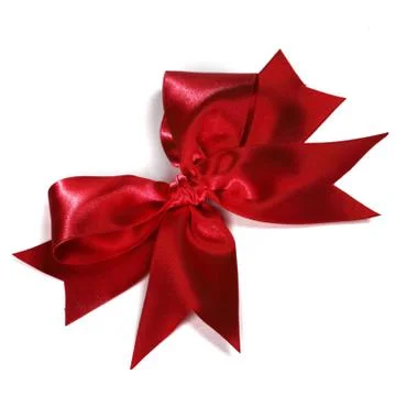 Red satin bow Stock Photos