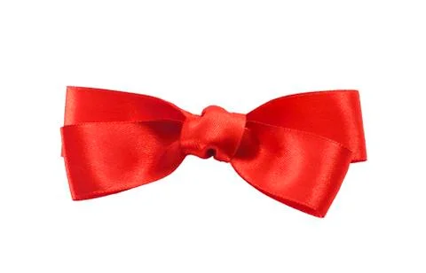 Red satin bow Stock Photos