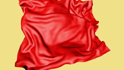 Red satin fabric Stock Footage 167051756
