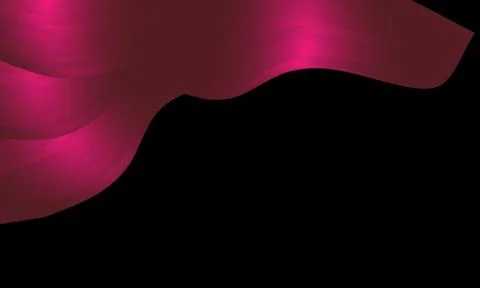 Red satin ribbon, vector. Illustration