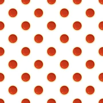 Red sauce bowl seamless pattern repeating background Stock Illustration