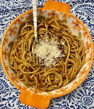 RED SAUCE SPAGHETTI Stock Photos