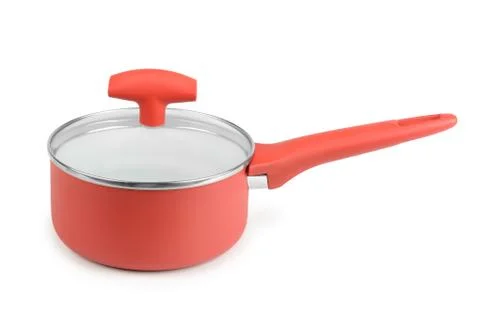 Red saucepan Stock Photos