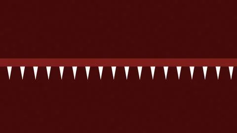 Red sawtooth edge pattern on dark maroon background Stockillustratie
