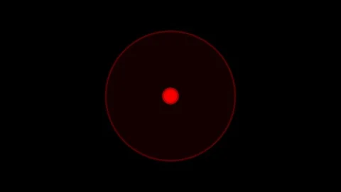Red scan area detection seamless loop animation with radial pulse signal. Vidéo 330549836