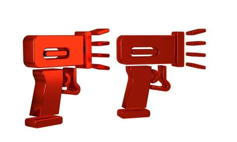 Red Scanner scanning bar code icon isolated on transparent background. Barc.. イラスト素材