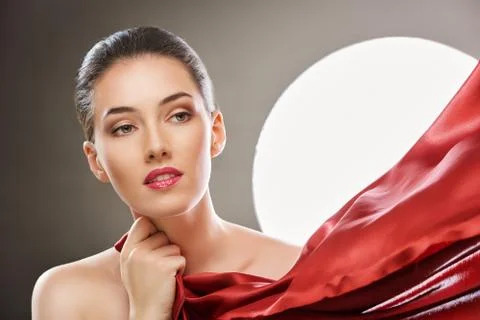 Red scarf Stock Photos