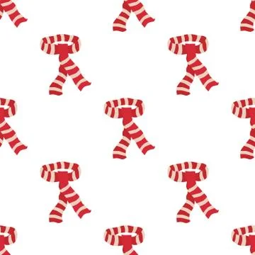 Red scarf seamless pattern Stock Illustration