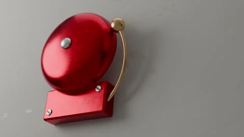 Red School Bell Ringing in the classroom | Stock Video | Pond5