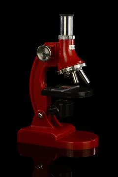 Red Scientific Microscope Stock Photos