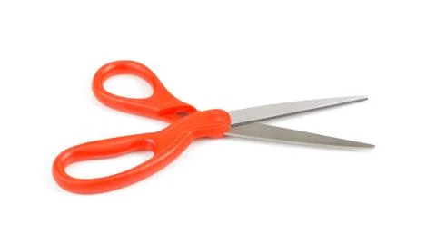 Red Scissors isolated on white background Stock Photos