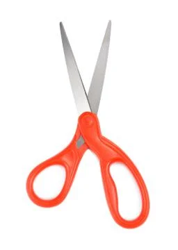 Red scissors on isolated white background Stock Photos
