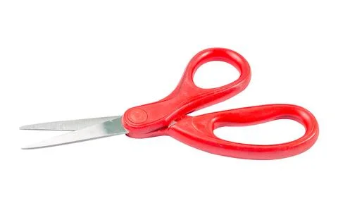 Red scissors on isolated white background Stock Photos