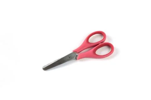 Red scissors isolated on white Stock Photos