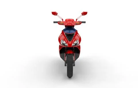 Red Scooter Front Stock Illustration