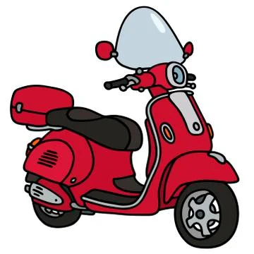 Red scooter Stock Illustration