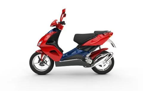 Red Scooter Stock Illustration