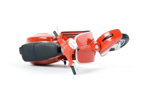 Red scooter Foto stock