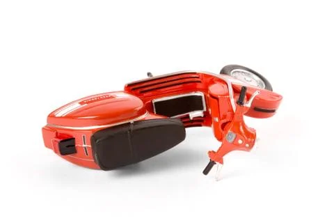 Red scooter Stock Photos