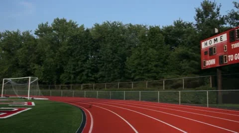 Red Scoreboard Pan Stock Footage 12592098