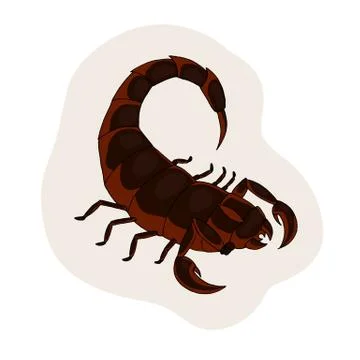 Red scorpion. Stock Illustration