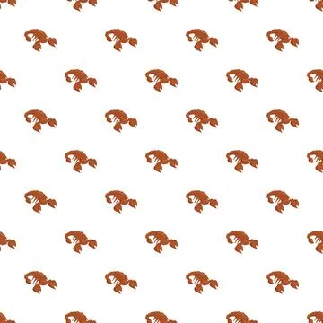 Red scorpion pattern creating a seamless background design 스톡 일러스트