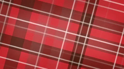 Red scottish checked fabric loopable background Stock Footage 21227043