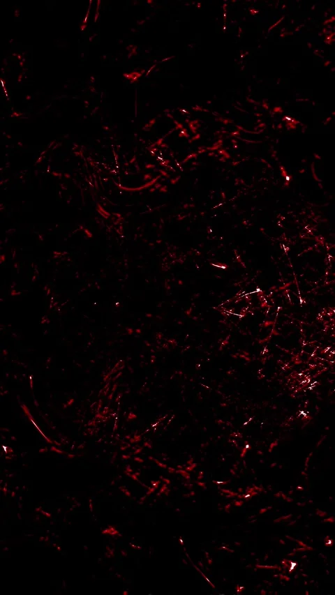 Red Scratch Grunge Texture and Horror Filaments in Vertical Video Stock Footage 346414678