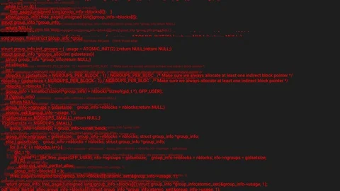 Red screen coding hacker concept animation with glitch. Stock Footage 120764423