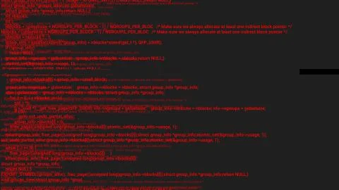 Red screen coding hacker concept animation with glitch. Stock Illustration