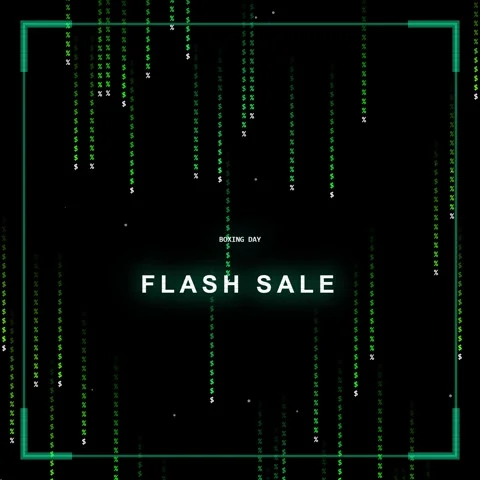 Red Screen Flashing Text Animation - Flash Sale Countdown Background Stock Footage 344777513