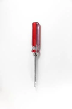 Red screwdriver isolated on white background Stock Photos