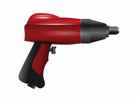 Red screwdriver isolated on white 스톡 일러스트