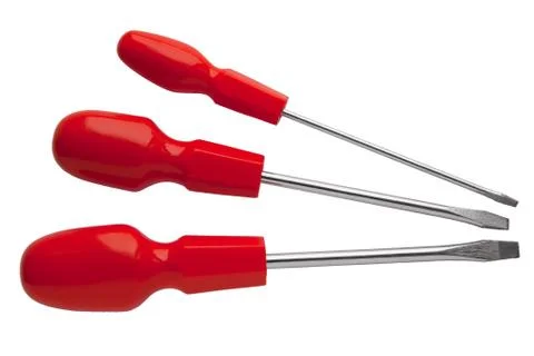 Red screwdrivers isolated Photos