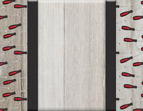 Red screwdrivers tool background Stock Illustration