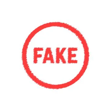 Red scribble fake sign Stock Illustration