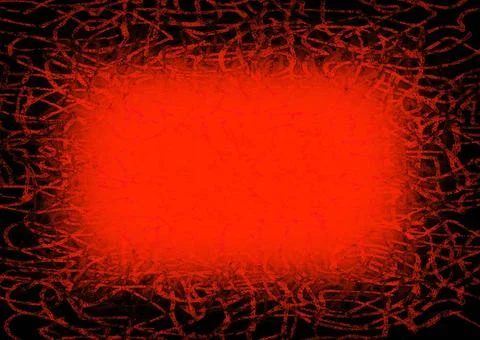 Red scribble frame Scribble border frame with red copy space and a black b... Stock Photos