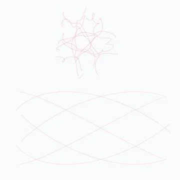 Red scribbles on white background. Messy lines and strokes Stock Illustration