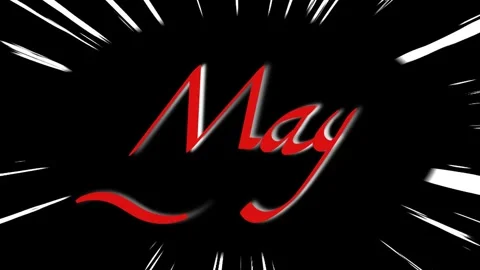 Red script text may against black background with white speed lines indicating Stock Footage 340611102