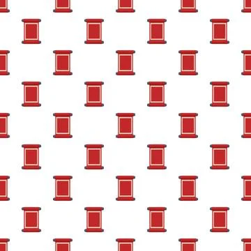 Red scroll icon repeating seamless pattern background Stock Illustration