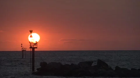 Red Sea Sunset Stock Footage 49748230
