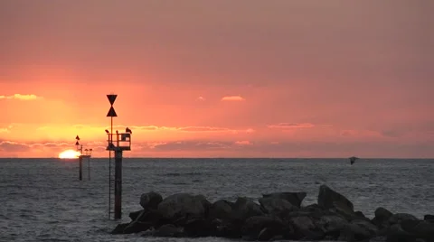 Red Sea Sunset Stock Footage 49749968