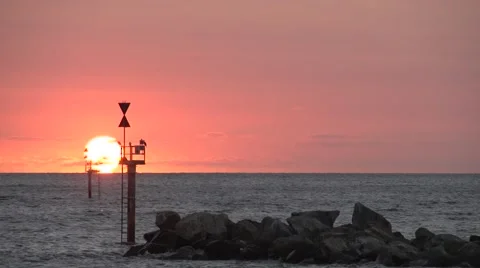Red Sea Sunset Stock Footage 49750571