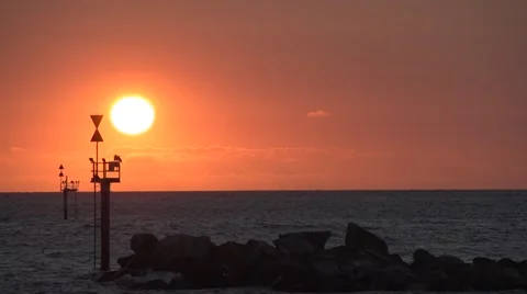 Red Sea Sunset Stock Footage 49751420