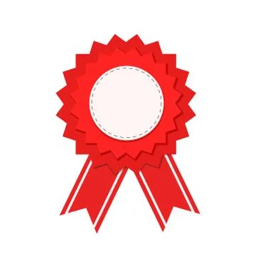 Red seal guarantee with ribbon, vector illustration Stock Illustration