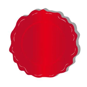 Red seal on white background Stock Illustration