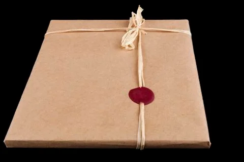 Red sealed gift Stock Photos