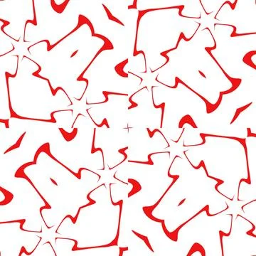Red Seamless Abstract Pattern illustration drawing of red ornament seamles... Stock Photos