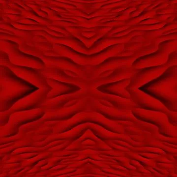 Red seamless abstraction with smooth, convex shapes and symmetrical patterns Illustrazione stock