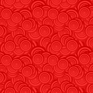 Red seamless circle pattern background Stock Illustration